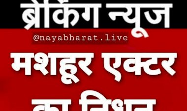 BREAKING: फेमस बॉलीवुड एक्टर का निधन... कोई मिल गया फिल्म के एक्टर का निधन... सलमान-ऋतिक समेत कई बड़े एक्टर्स संग किया था रोल... छोटे से रोल में भी डाल देते थे जान.....