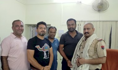 नवनियुक्त भीमगंज थाना प्रभारी विक्रम सेवावत का व्यापारिक संगठन के सदस्यों ने किया स्वागत