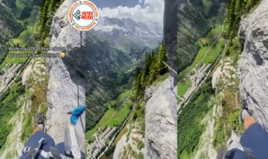 Adventures Video : 2 हज़ार फीट की ऊंचाई पर चलते हुए शख्स का विडियो वायरल, जिसे देख लोगों के छूटे पसीने...