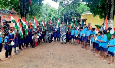 सी.आर.पी.एफ. कैम्प बिरनासिल्ली में हर घर तिरंगा कार्यक्रम का आयोजन किया गया...