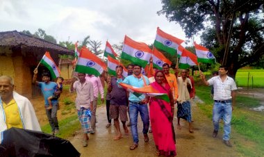 ग्राम पंचायत जमदई में निकाला गया तिरंगा यात्रा