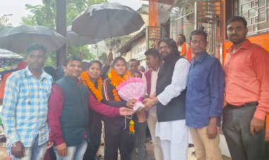 बस्तर का गौरव काशय पदक विजेता पलक नाग का बस्तर अधिकार मुक्ति मोर्चा व जनता कांग्रेस छत्तीसगढ़ जे ने किया भव्य स्वागत - नवनीत चांद