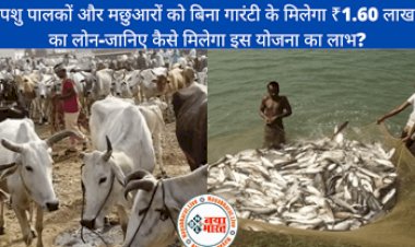 Sarkari Yojana : पशु पालकों और मछुआरों को बिना गारंटी के मिलेगा ₹1.60 लाख का लोन-जानिए कैसे उठाये इस योजना का लाभ?
