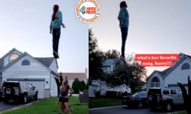 Viral Video: महिला ने कुछ यूं हवा में उड़ा दिया तनाव, जिसे देखे कर बुरी तरह हिल गए लोग, तेज़ी से वायरल हो रहा है वीडियो...