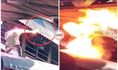 CG- बिजली तार छूते ही धमाका VIDEO: छत्तीसगढ़ एक्सप्रेस की बोगी पर चढ़ गया युवक, डिब्बे पर चढ़कर युवक ने छुआ हाईटेंशन तार, बुरी तरह झुलसा, देखें रोंगटे खड़े कर देने वाला वीडियो.....