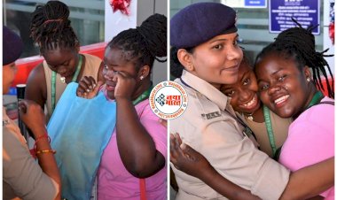 CG- रोने लगे विदेशी कलाकार VIDEO: एयरपोर्ट पर अफ्रीकन लड़की ने पुलिसकर्मी को लगाया गले, महिला सुरक्षाकर्मियों से लिपट कर रोईं, मालदीव के कलाकारों ने गाया- मेरे ये गीत याद रखना, कभी अलविदा न कहना, देखें वीडियो.....