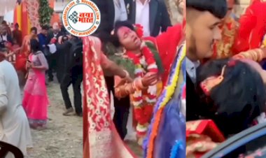 Bride's farewell video: दोनों हाथ-पांव पकड़कर मायके वालों ने जबरन की दुल्हन की विदाई, वीडियो देख नहीं रोक पाएंगे आपनी हंसी...