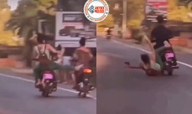 Girl video: अचानक स्कूटी पर स्टाइल मारने लगी लड़की, उसके बाद जो हुआ उसे देख अंदर तक हिल गई बेचारी- देखे वीडियो देखकर ...