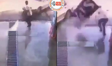 Shocking Viral Video: पलभर में शख्स की दो बार बची जान, देखकर खड़े हो जाएंगे रोंगटे...