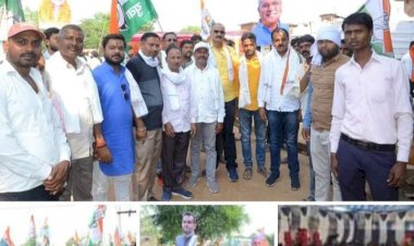 CG:साजा विधानसभा क्षेत्र पदुमसरा से खरैझिटी कला तक निकला भारत जोड़ो पद यात्रा