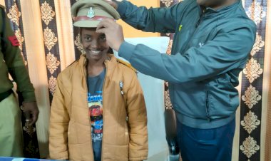 बाल थानेदार ने संभाली कोतवाली बलरामपुर थाने की कमान