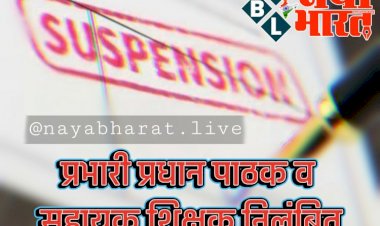 CG- 2 शिक्षक सस्पेंड BREAKING: प्रभारी प्रधान पाठक और सहायक शिक्षक निलंबित...DEO ने जारी किया आदेश...कारनामे जान रह जाएंगे हैरान... देखें आदेश....