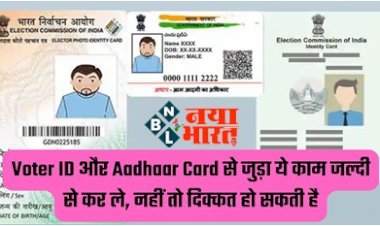 Voter ID और Aadhaar Card से जुड़ा ये काम जल्दी से कर ले, नहीं तो दिक्कत हो सकती है...