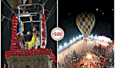 CG में अनोखी शादी का VIDEO: एयर बैलून पर दूल्हा-दुल्हन ने निभाई शादी की रस्म, 70 फीट ऊंचाई पर जाकर पहनाई वरमाला, देखें वीडियो.....