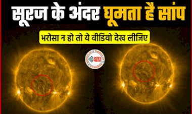 Sanp Ka Video: सूरज के अन्दर घूम रहा था एक विशालकाय सांप, Live देख वैज्ञानिक हैरान....एक बार जरुर देख लीजिये ये वीडियो...
