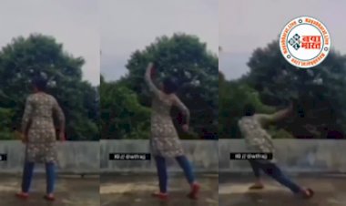 Ladki Ka Dance: बरसात के मौसम में डांस रील शूट करने छत पर पहुंची लड़की, लेकिन हुआ कुछ ऐसा की लड़की के उड़ गए होश, देखें वीडियो...