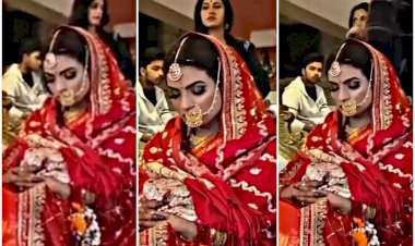 खुद की शादी में सो गई दुल्हन VIDEO: दूल्हा करता रहा इंतजार, मंडप में बैठे-बैठे गहरी नींद में सो गई दुल्हन, देखें वीडियो.....