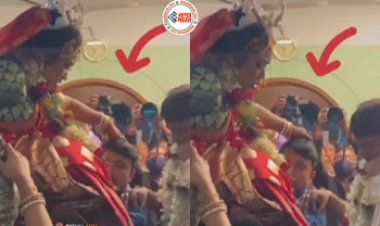 Dulhan Ka Video: दुलहन को गोद में उठाना शख्स को पड़ा भारी, खुशी से जैसे ही उठाया लड़की ने उखाड़ दिए बेचारे के सर के बाल, देखें मजेदार वीडियो...