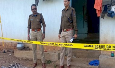 CG Crime News युवक की बेरहमी से हत्या:गले में ड्रिल मशीन से छेदकर उतारा मौत के घाट...खून से लथपथ मिली लाश; खौफनाक हत्या से फैली सनसनी,पुलिस जाँच में जुटी…