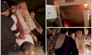 VIDEO- केंद्रीय मंत्री दुर्घटना में बाल-बाल बचे: काफिले की गाड़ी हादसे का शिकार... पायलट कार पलटी... 4 पुलिसकर्मी घायल, देखें वीडियो.....