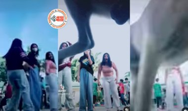 Girl's Very Funny Viral Video : कैमरे के सामने डांस कर रही थी लड़कियां, लेकिन तभी एक कुत्ते ने किया कुछ ऐसा.... जिसे देख लोगों की नहीं रुक रही हंसी- देखें मजेदार वीडियो...