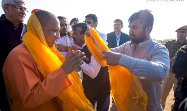 उप्र के मुख्यमंत्री योगी आदित्यनाथ का युवा समाजसेवी रोबिन सिंह राव ने किया स्वागत