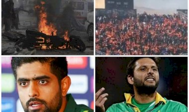 बम धमाके से हड़कंप: क्रिकेट स्टेडियम के पास आतंकी हमला... कई घायल... बाल-बाल बचे बाबर आजम और अफरीदी....