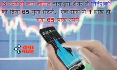 Multibagger Penny Stock: 3 रुपये से कम कीमत वाले इस शेयर ने निवेशकों को दिया 65 गुना रिटर्न, एक साल में 1 लाख हो गया 65 लाख रुपये, इस स्टॉक ने किया गजब का कमाल...
