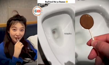 Boyfriend Girlfriend Video​​​​​​​: प्रेमी ने  प्रेमिका को खिला दी टॉयलेट सीट में गिरी लॉलीपॉप! उसके बाद जो फ्रेम में दिखा उसे देख हिल गये सभी- देखे VIDEO...