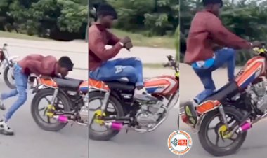Stunt Viral Video: बंदे ने चलती बाइक पर दिखाए ऐसे खतरनाक स्टंट, लोग बोले- इसके सामने धूम के स्टंट भी फेल हैं - देखें वीडियो...
