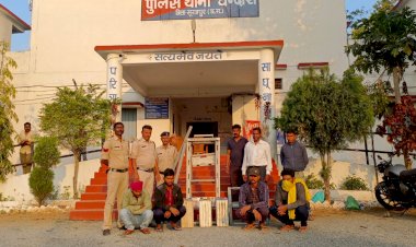 टावर की बैट्री एवं बिजली टावर से एंगल चोरी मामले में 4 आरोपी गिरफ्तारी, चंदौरा पुलिस की कार्यवाही