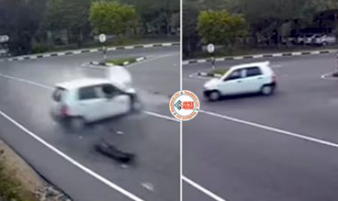 Invisible Object Hit The Car : सड़क पर आराम से जा रही थी कार, तभी कुछ अदृश्य चीज ऐसे टकराई, कि कार के पुर्जे निकल गए- देखें वीडियो...