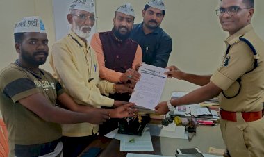 बस्तर में अशांति एवम सामाजिक भेदभाव फैलाने वाले पर कार्यवाही की मांग को लेकर पुलिस अधीक्षक से मिले आप नेता......
