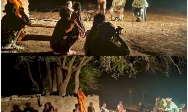 आधी तूफान,बारिश  , गहरी अंधेरी रातों में भी गाड़ी की रोशनी के बीच नवनीत का जनचौपाल......