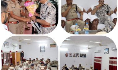 CG:रायपुर रेंज आईजी आरिफ एच. शेख (IPS)ने किये महासमुंद भ्रमण ...महासमुंद कलेक्टर, एसपी द्वारा सर्किट हाउस में किये... IG का स्वागत... दी गई सलामी
