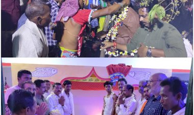 जलनी माता का आशीर्वाद लेकर मड़ई में शामिल हुए विधायक रेखचंद जैन