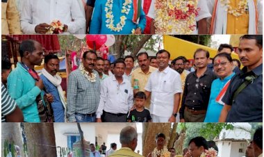 बस्तर सांसद दीपक बैज अपने सुपुत्र संग ग्राम माकड़ी में तपेश्वरी माता के वार्षिक मेले में हुए शामिल.....