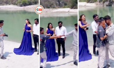 Bride Viral News: दुल्हन प्री वेडिंग शूट के लिए पोज बता रहा था कैमरामैन, लेकिन तभी करने लगा ऐसी हरकत, देख हर कोई हैरान रह गया- यहाँ देखें वीडियो...