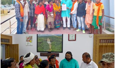 पुसपाल के ग्रामीणों ने मुक्ति मोर्चा एवं जनता कांग्रेस के नेतृत्व में अपनी मांगों को लेकर कलेक्टर को सौंपा मांग पत्र