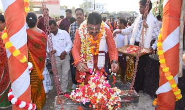 आडावाल के माता गंगादई शीतला मेला में सम्मिलित होकर संसदीय सचिव रेखचंद जैन ने दी बधाई