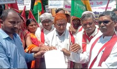 गौ अभ्यारण बनाने की मांग को लेकर भारतीय शक्ति चेतना पार्टी ने खोला मोर्चा,सौपा ज्ञापन...