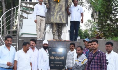 शहीद कर्मा की प्रतिमा पर माल्यार्पण कर दी श्रद्धांजलि