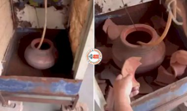 Matka AC: चिलचिलाती गर्मी से बचने के लिए शख्स ने गजब का देसी जुगाड़, कूलर को बना दिया AC, लोग बोले-... यहाँ देखें वीडियो...