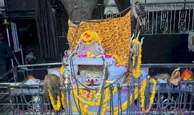 मसानिया भैरुनाथ का बर्फ से किया भव्य श्रृंगार