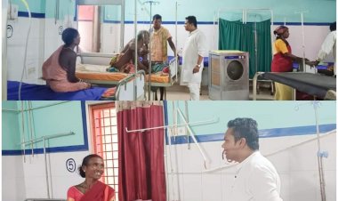 मरीज का हाल चाल पूछने बकावंड मुख्यालय अस्पताल में  पहुंचे - नीलाम्बर सेठिया