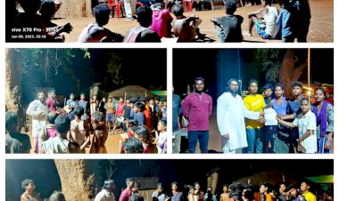 जगदलपुर ग्रामीण ब्लॉक के सल्फीगुड़ा ग्राम पहुंचे नवनीत लगा अंधेरे में जनचौपाल