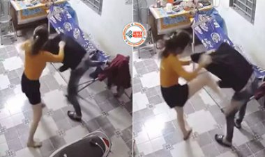 Wife Beat Husband Viral Video: ऑफिस से लौटे पति पर पत्नी ने कर दी लात घूसों की बारिश, वीडियो हुआ वायरल...