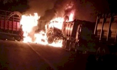 CG Road Accident : दो वाहनों के बीच जबरदस्त टक्कर, लगी भीषण आग, ड्राइवर और हेल्पर की ज़िंदा जलकर मौत…