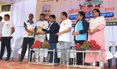 International yoga day : नगरीय विकास मंत्री डॉ. शिव डहरिया हुए शामिल, कहीं यह बात