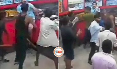 Agra Viral Video : ताजमहल देखने गये पर्यटक से मारपीट, बदमाशो में दूकान के अन्दर बरसाये लाठिया और डंडे...